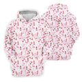 Funny Flamingo Pink Pineapple Tropical Vibe Golf Tops For Men, Men's Funny Golf Shirts, Polo Shirts For Men