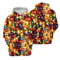 Colorful Christmas Lights Men's Golf Polo Shirts, Christmas Golf Shirt, Golf Gift For Men, Polo Shirts For Men