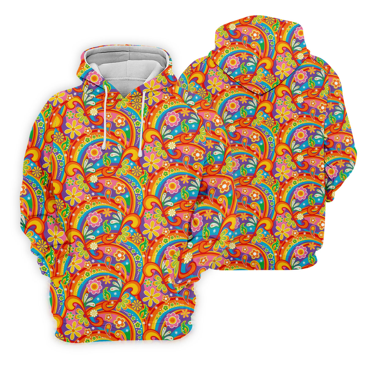 Rainbow Floral LGBT Support Hawaiian Golf Shirt, Retro Golf Shirt, Women's Golf Tops