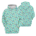 90s Dice Memphis Style Light Mint Green Cute Golf Shirt, Polo Shirts For Men, Golf Shirts For Men