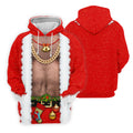 Funny Santa Gold Chain Christmas Golf Shirt, Mens Golf Polo, Golf Apparel For Men