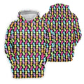 Colorful Easter Peeps Black Golf Shirt, Golf Shirts For Men, Cute Golf Outfit, Polo Shirts For Men