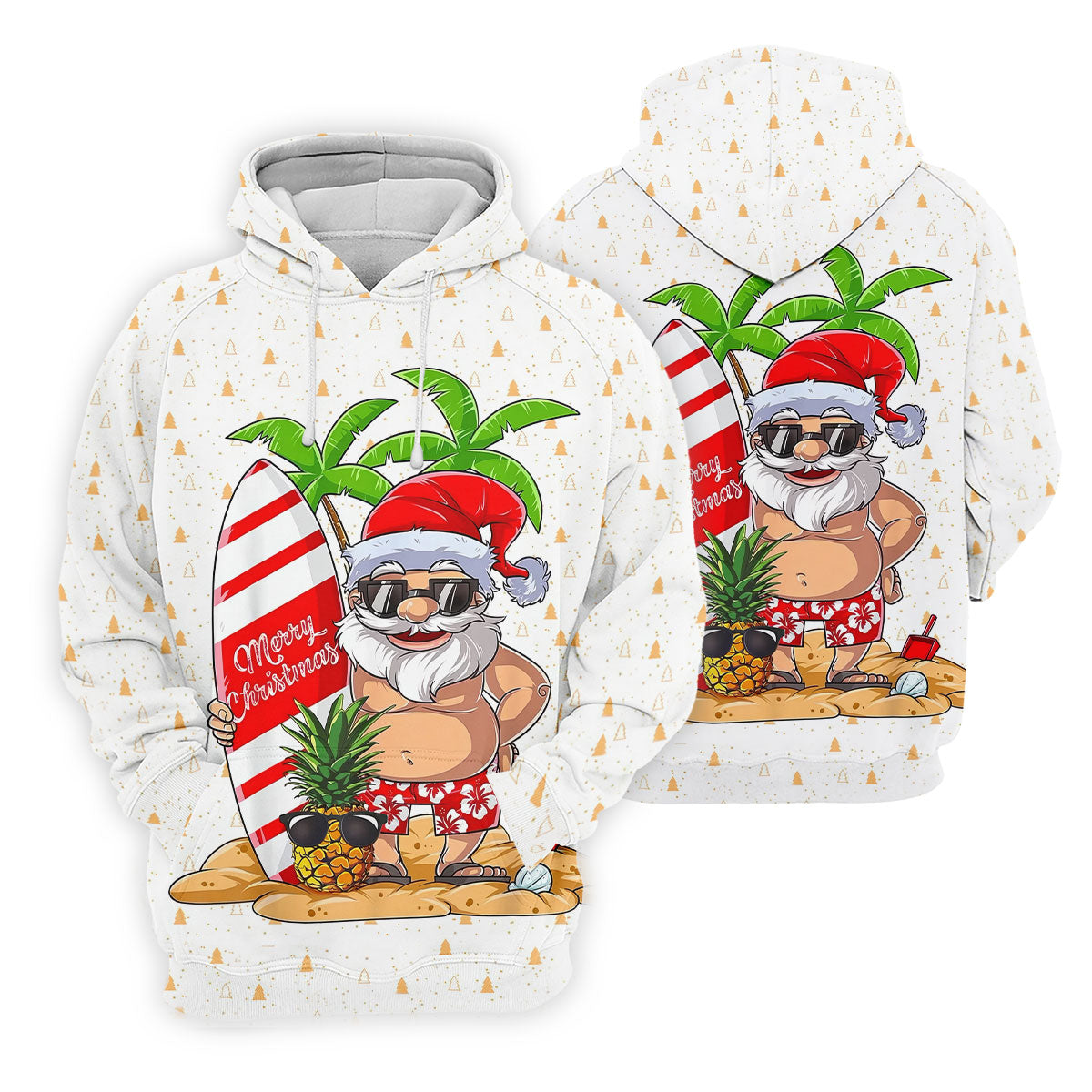 Men's Vacation Mode Santa Sufing Golf Shirt, Christmas Golf Shirt, Golf Apparel For Men