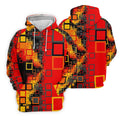 Geometric Abstract Art Hawaiian Golf Shirt, Retro Golf Shirt, Women's Golf Tops, Ladies Golf Shirts