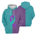 Suicide Prevention Ribbon Feather Birds Golf Polo Shirt, Mens Golf Polo, Mens Golf Apparel