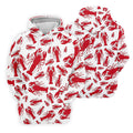 Lobster Pattern Vintage Hawaiian Golf Shirt, Men's Golf Shirt, Polo Shirts For Men