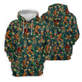 Bigfoot Tropical Tiki Resort Pattern Design Hawaiian Golf Polo, Golf Tops For Men, Golfing Apparel