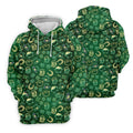 Beer Shamrock Neon Pattern St Patrick's Day Golf Shirt, Women Golf Top, Ladies Golf Shirts