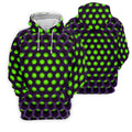 3D Effect Circular Pattern Green Golf Shirt, Cool Golf Outfit, Women Golf Top, Ladies Golf Shirts