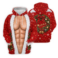 Santa Muscle Body Christmas Golf Shirt, Womens Golf Tops, Ladies Golf Shirts