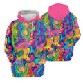 Liquid Marble Colorful Print Golf Tops For Men, Polo Shirts For Men, Golf Shirts For Men