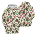 Tiki Masks, Flamingo and Island Paradise Pattern Design Hawaiian Golf Polo, Golf Tops For Men, Golfing Apparel