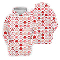 Funny Heart Butt Pattern Golf Polo Shirt, Mens Golf Shirts, Golf Apparel For Men