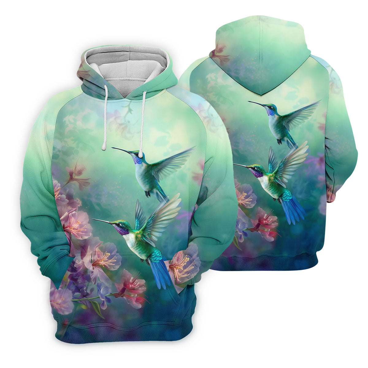 Hummingbird And Floral Garden Polo Shirt, Womens Golf Tops, Golf Shirts For Women