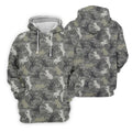 Grey Camo French Bulldog Pattern Golf Shirt, Women's Golf Shirt, Golf Polo For Women, Golf Shirts For Women