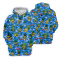 Pineapple Skull Golf Shirt, Tropical Island Volcano Pattern, Golf Shirt For Men
