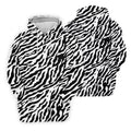 Zebra Print Golf Shirt, Black White Animal Pattern Men's Golf Polo, Polo Shirts For Men