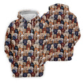 Cartoon Poodle Dog Men's Golf Polo Shirts, Gifts For Dog Lovers, Polo Shirts For Men