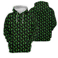 Neon Green Cocktails Three Leaf Clover St Patrick's Day Golf Shirt, Women's Golf Tops, Ladies Golf Shirts
