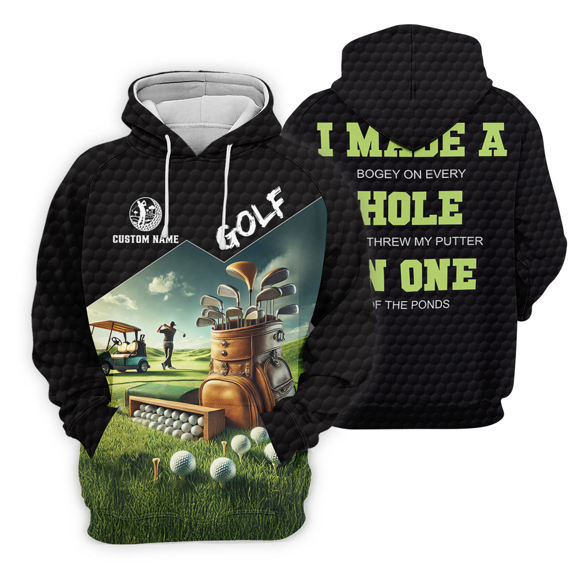 I Made A Bogey On Every Hole Golf  Polo Shirt, Funny Mens Golf Polo, Golf Apparel For Men