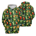Tropical Cocktail Coconut And Palm Leaf Golf Polo, Hawaiian Golf Shirt, Mens Golf Apparel