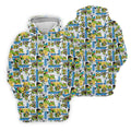 Funny Ninja Turtle Comic Hawaiian Golf Shirt, Mens Golf Polo, Golf Apparel For Men