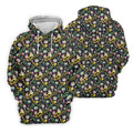 Trombones Floral Tropical Vibe Golf Tops For Men, Polo Shirts For Men, Golf Shirts For Men