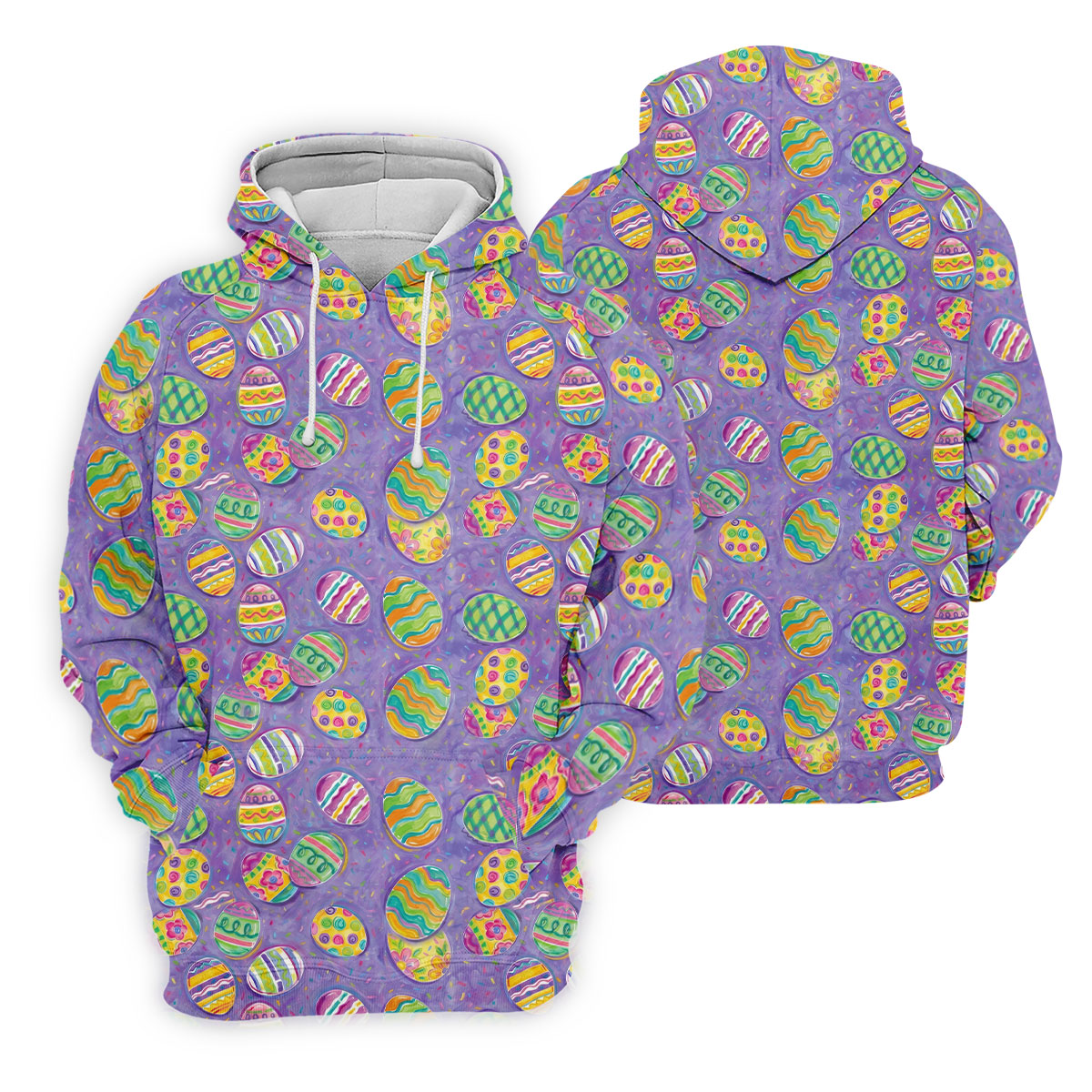 Colorful Painted Easter Eggs Golf Shirts For Men, Cute Golf Outfit, Polo Shirts For Men