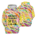Broken Crayons Still Color Golf Polo Shirt, Men's Golf Shirt, Mental Health Awareness Shirt