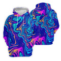 Vibrant Abstract Liquid Pattern Golf Shirt, Mens Polo Shirt, Performance Golf Shirt, Hawaiian Golf Shirt