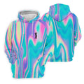 Shimmering Gradient Pattern Golf Shirts For Men, Polo Shirts For Men, Golfing Apparel