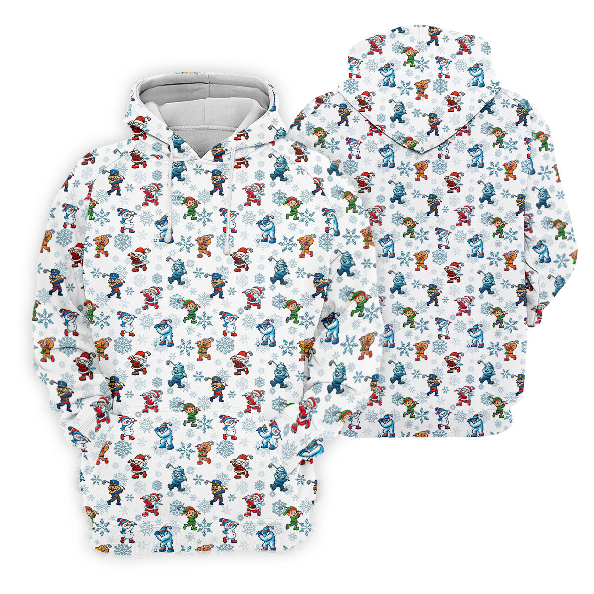 Christmas Characters Golf Pose Funny Golf Shirts, Christmas Golf Shirt, Couple Golf Shirt, Matching Golf Shirt