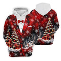 Tuxedo Tree Snowflakes Christmas Golf Shirt, Golf Shirts For Men, Mens Golf Apparel