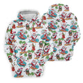 Surfing Santa Tropical Christmas Golf Shirt, Christmas Golf Shirt, Golf Apparel For Men