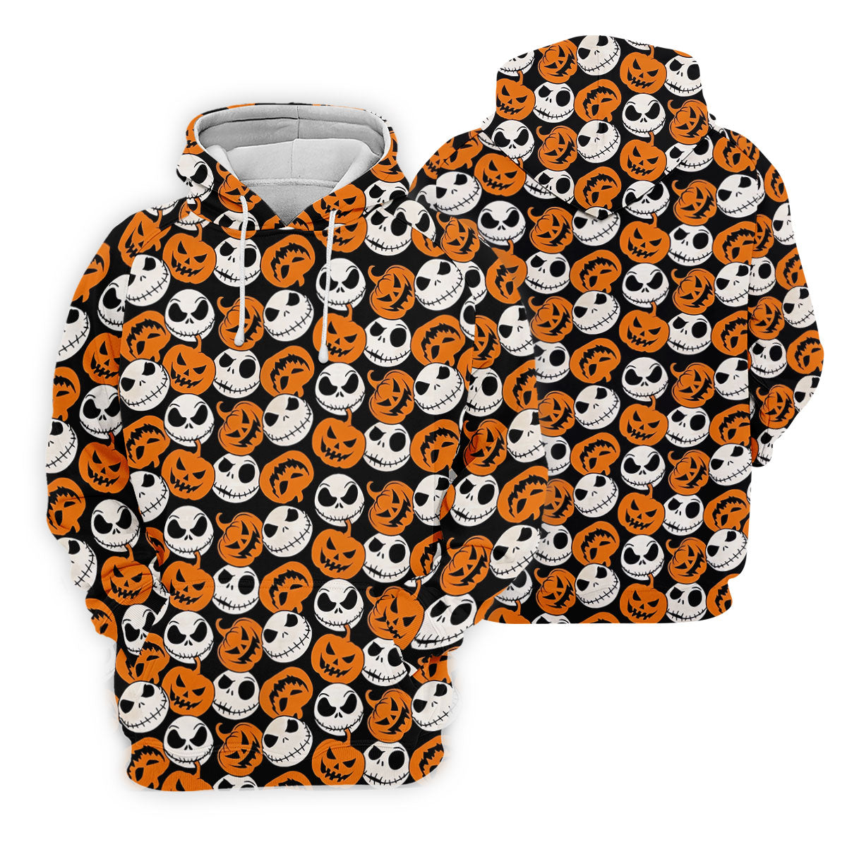 Halloween Skull Pumpkin Pattern Golf Polo Shirt, Ladies Golf Tops, Golf Shirts For Women