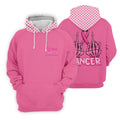 Pink F Cancer Skeleton Middle Finger Breast Cancer Polo Shirt, Ladies Golf Tops, Women’s Golf Polo