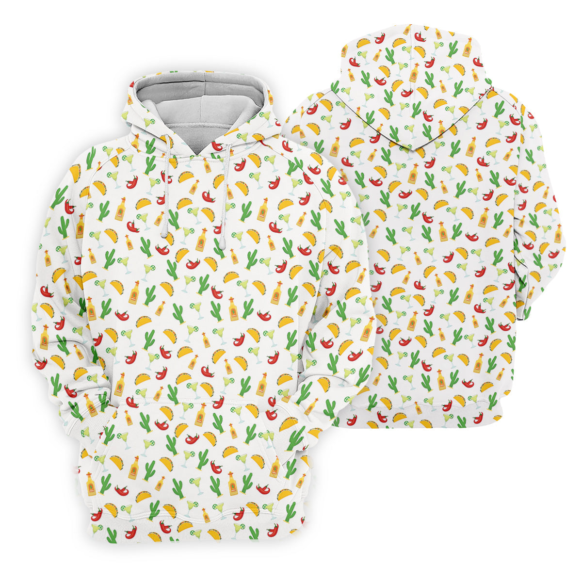 Tropical Vibe Hawaiian Pattern White Golf Shirt, Golf Tops For Men, Golf Gift For Men
