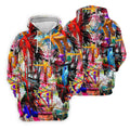 Colorful Abstract Graffiti Street Art Golf Shirt, Mens Golf Polo, Golf Apparel For Men