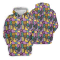 Halloween Patchwork Pattern Golf Polo Shirt, Women's Golf Tops, Golf Polo For Women