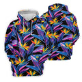 Vibrant Tropical Flowers and Exotic Jungle Leaves Hawaiian Golf Polo, Golf Tops For Women, Golfing Apparel