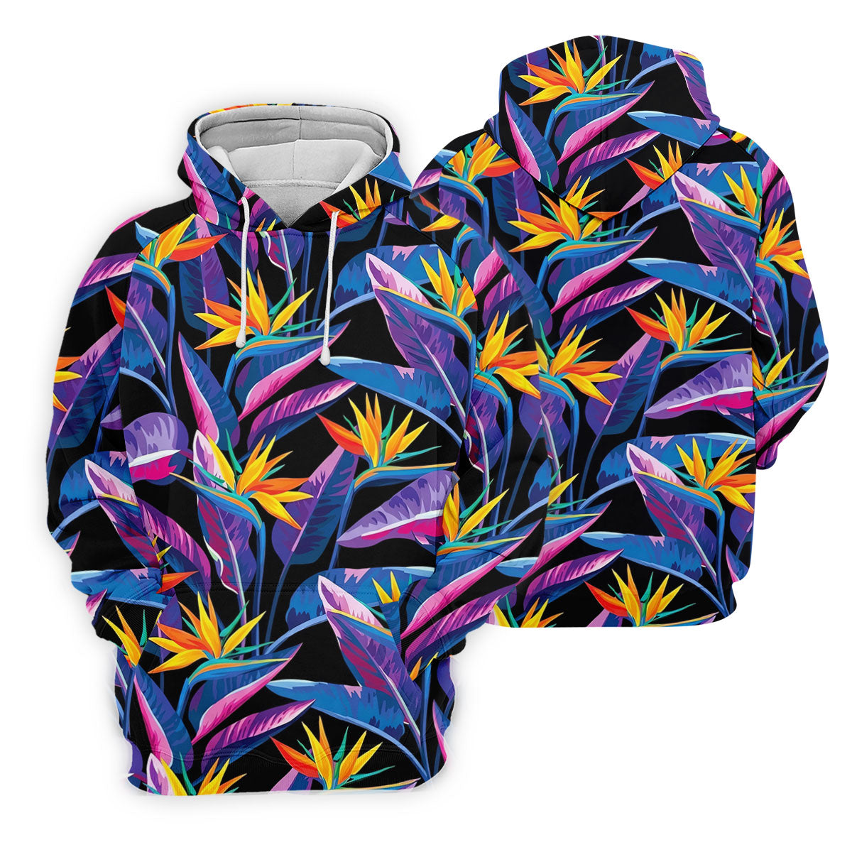 Vibrant Tropical Flowers and Exotic Jungle Leaves Hawaiian Golf Polo, Golf Tops For Women, Golfing Apparel