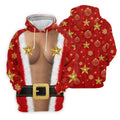 Santa Suit Gold Stars Christmas Golf Shirt, Women’s Golf Polo, Golf Tops For Women