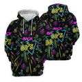 Back To 80's Neon Pattern Hawaiian Golf Shirt, Tropical Vibe Men's Funny Golf Shirts