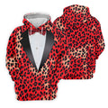 Red Leopard Funny Costume Hawaiian Golf Shirt, Polo Shirts For Men, Golf Shirts For Men