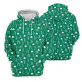Stick Figure Golf Pose St Patrick's Day Shamrock Green Golf Shirt, Polo Shirts For Men, Golf Shirts For Men