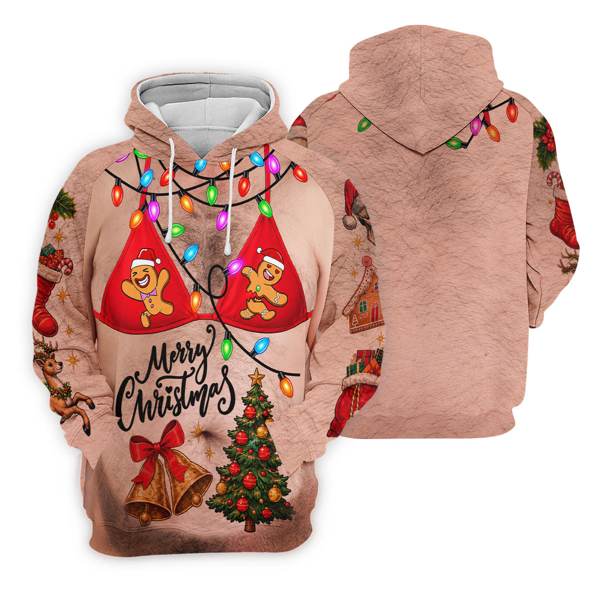 Merry Gingerbread Bra Christmas Golf Shirt, Mens Golf Shirts, Polo Shirts For Men