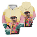 Funny Otter Tropical Theme Hawaiian Golf Shirt, Golf Shirt For Women, Golfing Apparel