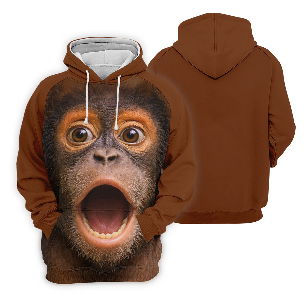 Funny Monkey Face Scream Print Hawaiian Golf Polo, Golf Tops For Women, Golfing Apparel