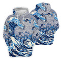 Japanese Wave Cat Hawaiian Golf Shirt, Golf Shirts For Men, Mens Golf Apparel