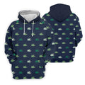 Navy Crocodile Pattern Golf Shirt, Mens Polo Shirt, Golf Shirts For Men, Performance Golf Shirt